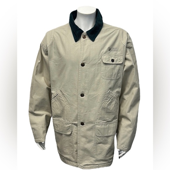 Vintage Black & Decker Embroidered Logo Tan Denim Utility Winter Chore Jacket LG - Picture 5 of 15